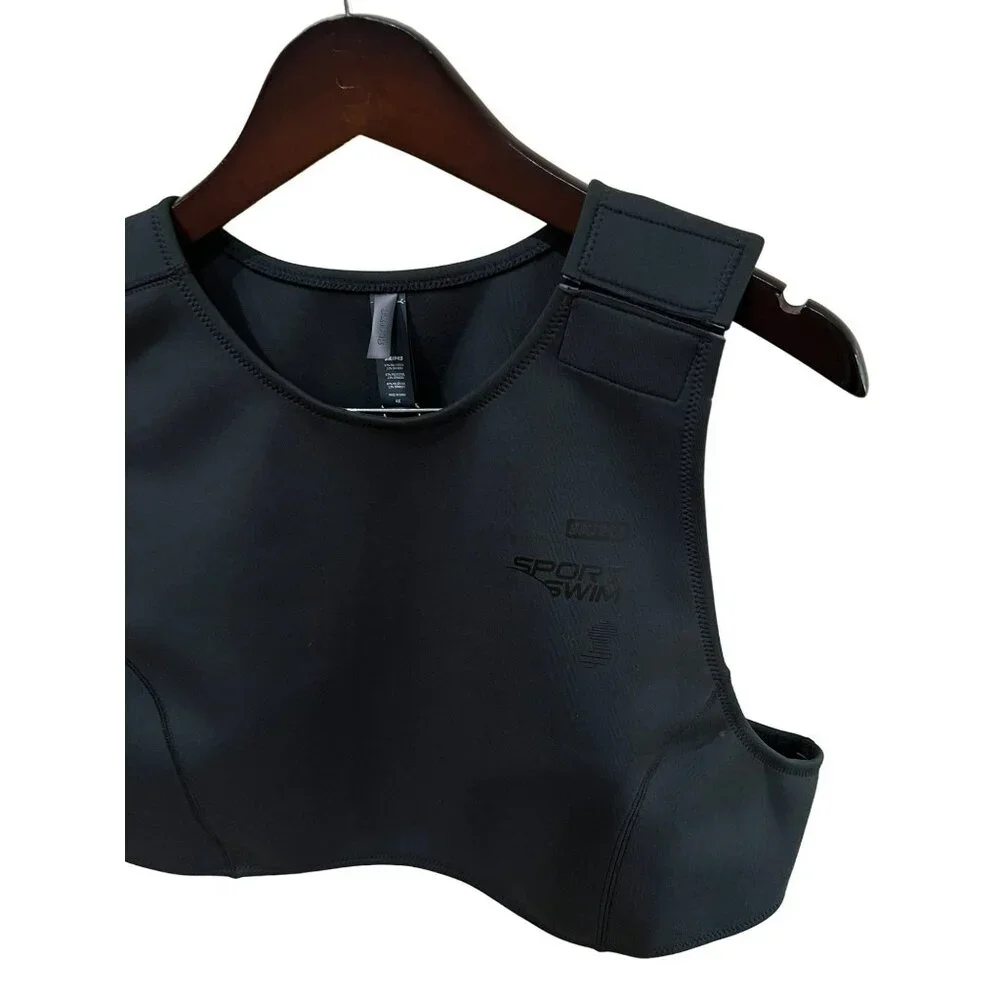 NWT SKIMS Sport Swim High Neck Top in Onyx Size 1X